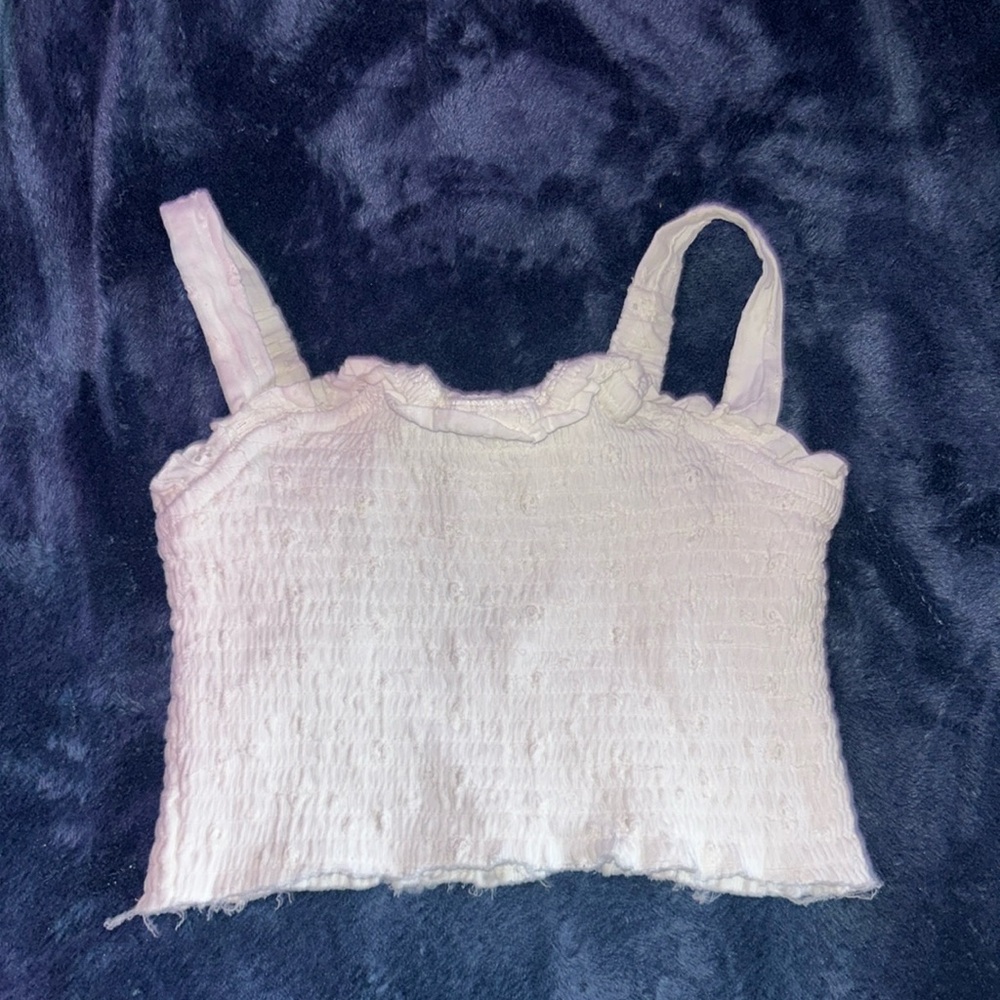 XS cropped tank top, White, Jessica Simpson